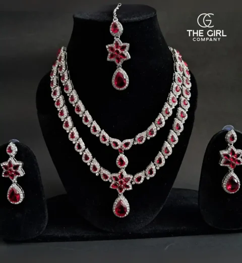 Ruby Aadne Zirconia Jewellery Set