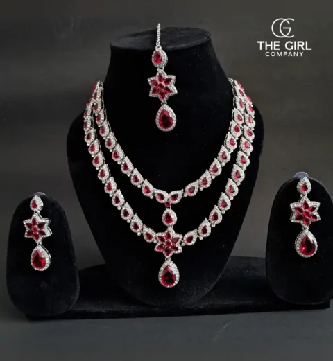 Ruby Aadne Zirconia Jewellery Set