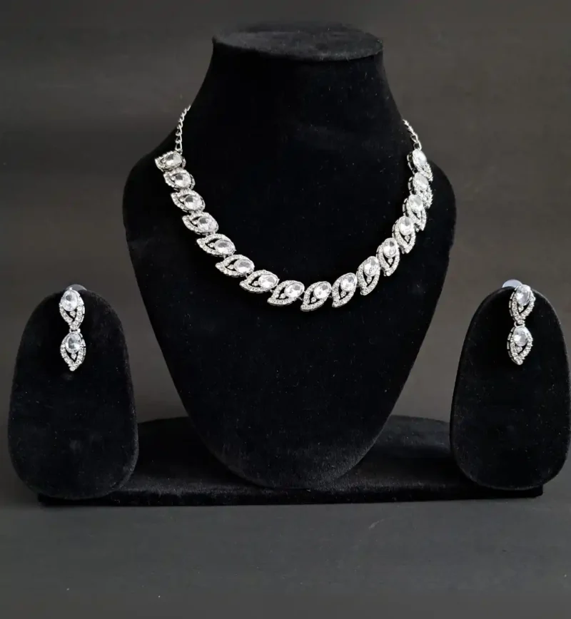 Silver Cecil Zirconia Jewellery Set